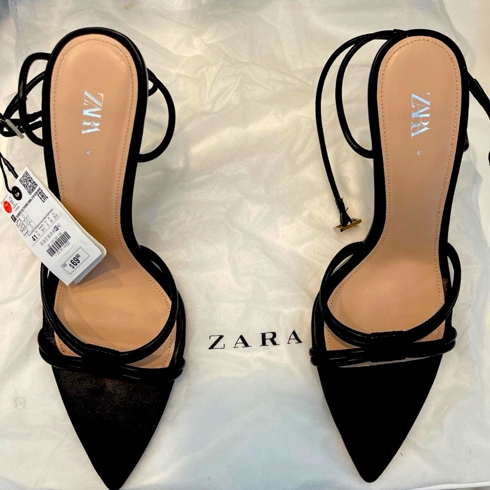 Zara black size 41 NWT heels